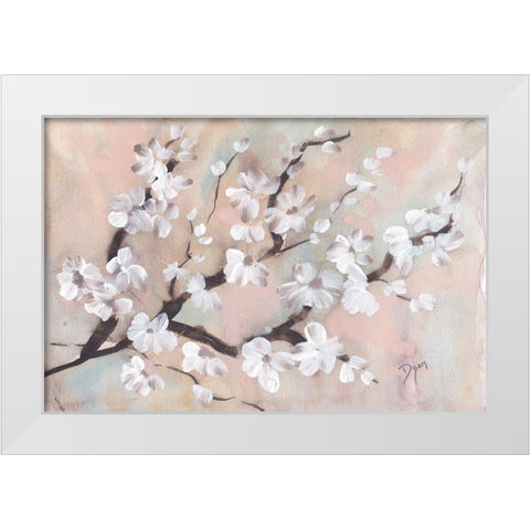 Tree Blossom Branch White Modern Wood Framed Art Print by Dyer, Beverly