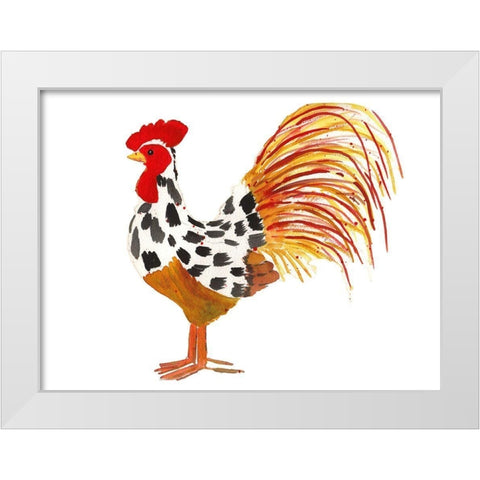 Farm House Friend 1 White Modern Wood Framed Art Print by Dyer, Beverly