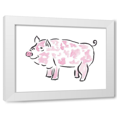 Farm House Friend 3 White Modern Wood Framed Art Print by Dyer, Beverly