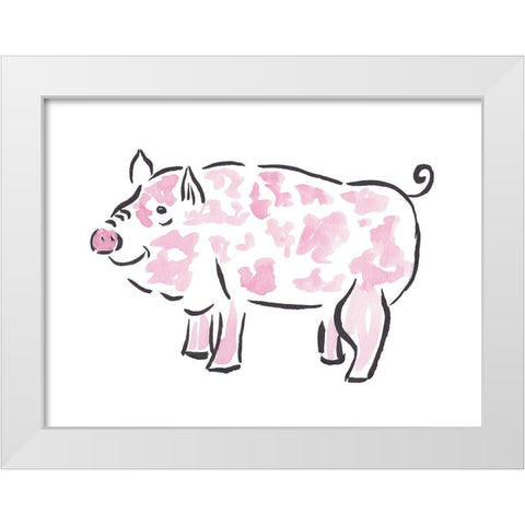 Farm House Friend 3 White Modern Wood Framed Art Print by Dyer, Beverly