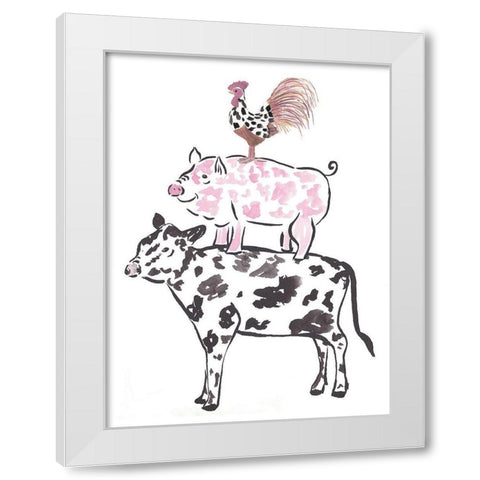 United Friends White Modern Wood Framed Art Print by Dyer, Beverly