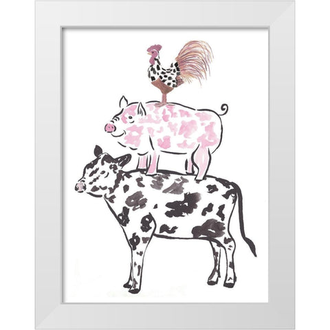 United Friends White Modern Wood Framed Art Print by Dyer, Beverly