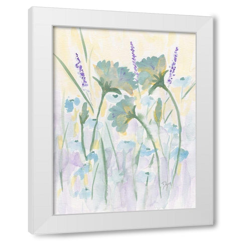 Floral Autumn Glow 2 White Modern Wood Framed Art Print by Dyer, Beverly