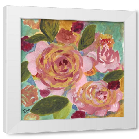 Garden Pleasures I White Modern Wood Framed Art Print by Dyer, Beverly
