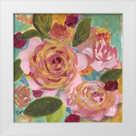 Garden Pleasures I White Modern Wood Framed Art Print by Dyer, Beverly