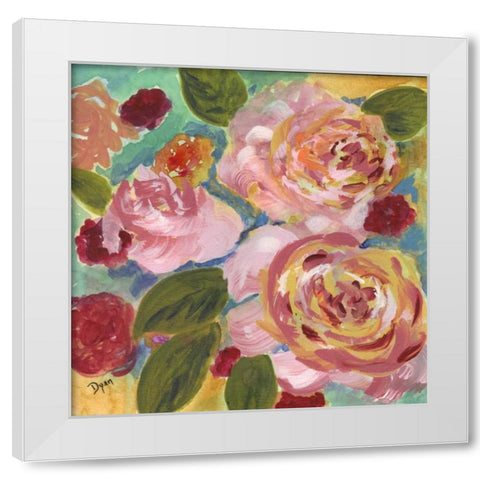 Garden Pleasures II White Modern Wood Framed Art Print by Dyer, Beverly