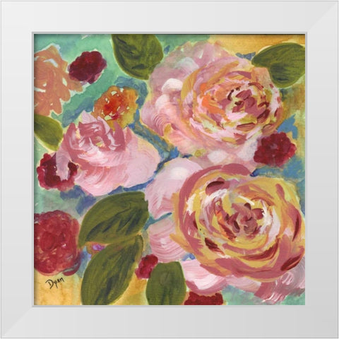 Garden Pleasures II White Modern Wood Framed Art Print by Dyer, Beverly