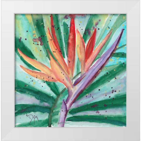 Salsa White Modern Wood Framed Art Print by Dyer, Beverly