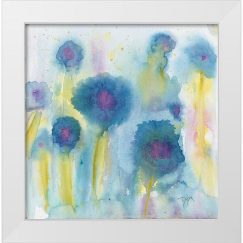 Wildflower Garden II White Modern Wood Framed Art Print by Dyer, Beverly