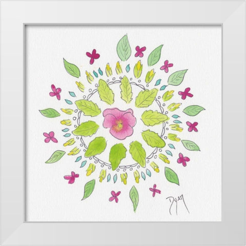 Nature Mandala II White Modern Wood Framed Art Print by Dyer, Beverly
