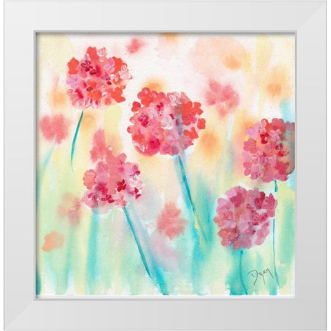 Blushing Meadow II White Modern Wood Framed Art Print by Dyer, Beverly