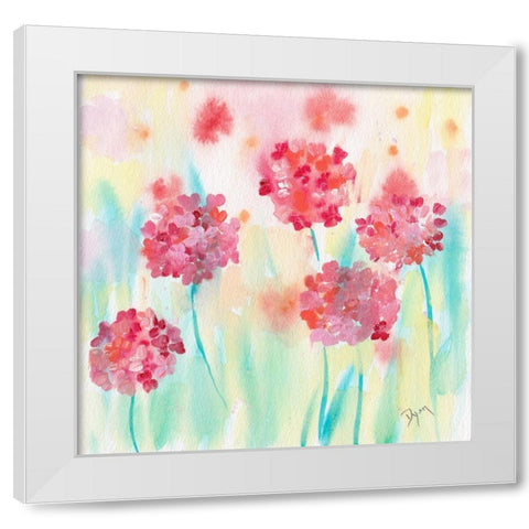 Blushing Meadow I White Modern Wood Framed Art Print by Dyer, Beverly
