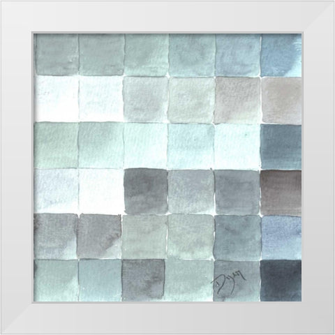 Cool Tiles 2 White Modern Wood Framed Art Print by Dyer, Beverly