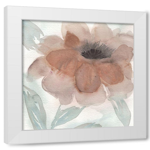 Rustic Peony II White Modern Wood Framed Art Print by Dyer, Beverly