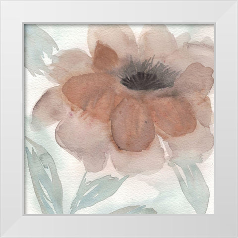 Rustic Peony II White Modern Wood Framed Art Print by Dyer, Beverly