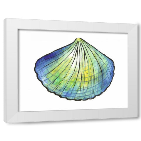 Underwater Shell 1 White Modern Wood Framed Art Print by Dyer, Beverly