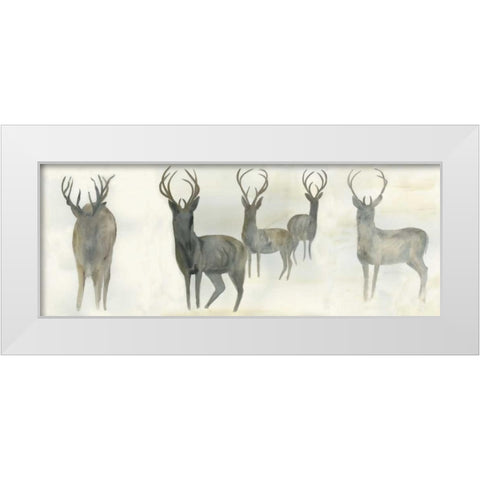 Wild Family White Modern Wood Framed Art Print by Dyer, Beverly
