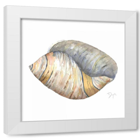 Sea Shell Neutral 1 White Modern Wood Framed Art Print by Dyer, Beverly