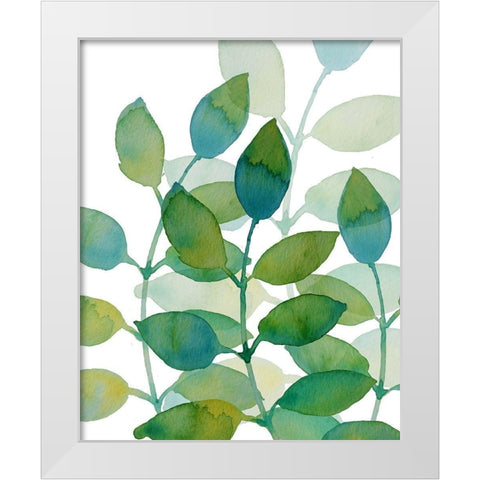 Leaf Echo 1 White Modern Wood Framed Art Print by Boho Hue Studio