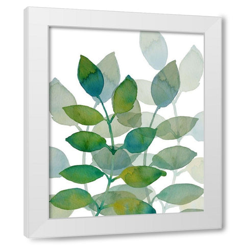Leaf Echo 2 White Modern Wood Framed Art Print by Boho Hue Studio
