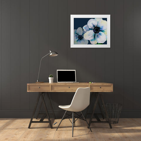 Light and Shadow 1 White Modern Wood Framed Art Print by Boho Hue Studio
