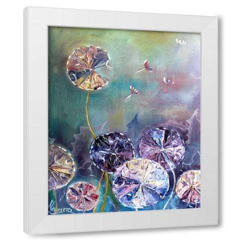 Spiral Puffs White Modern Wood Framed Art Print by Boho Hue Studio