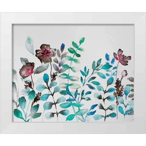 Shrub Life White Modern Wood Framed Art Print by Boho Hue Studio