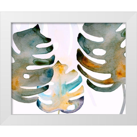 Dark Monsteral 2 White Modern Wood Framed Art Print by Boho Hue Studio