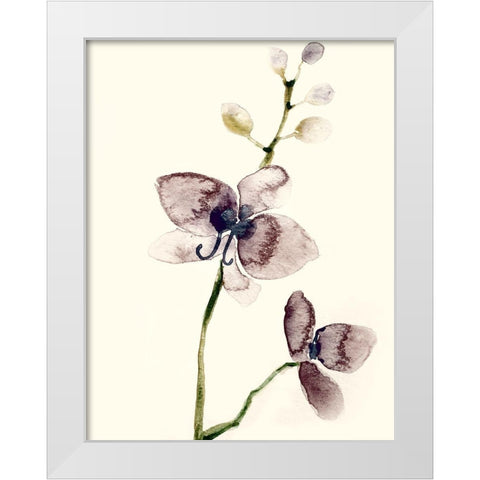 Dark Orchid 1 White Modern Wood Framed Art Print by Boho Hue Studio