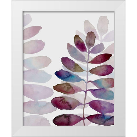 Purple Petiole 2 White Modern Wood Framed Art Print by Boho Hue Studio