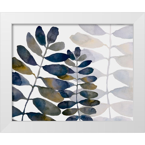 Primeval Fronds 1 White Modern Wood Framed Art Print by Boho Hue Studio