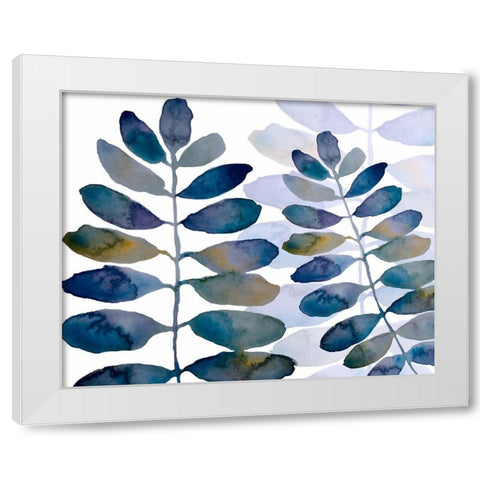 Primeval Fronds 2 White Modern Wood Framed Art Print by Boho Hue Studio