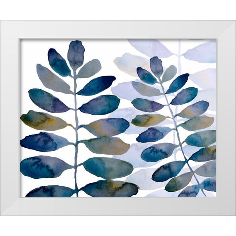 Primeval Fronds 2 White Modern Wood Framed Art Print by Boho Hue Studio