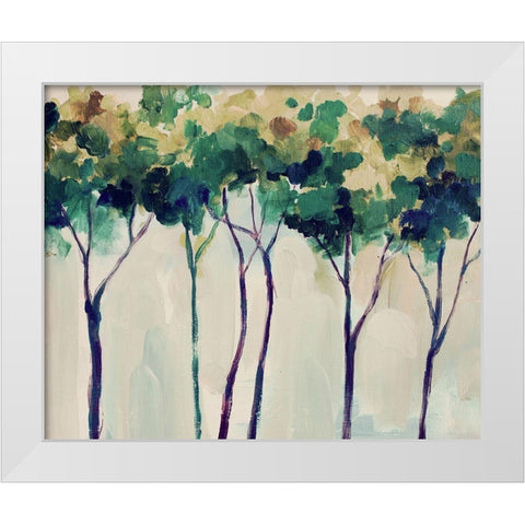 Creamy Trees White Modern Wood Framed Art Print by Boho Hue Studio
