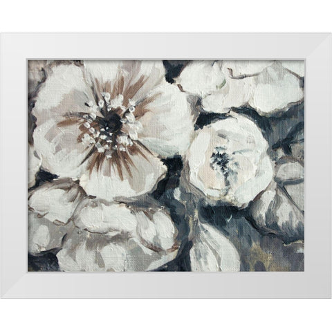 Blossom Bunch 3 White Modern Wood Framed Art Print by Boho Hue Studio