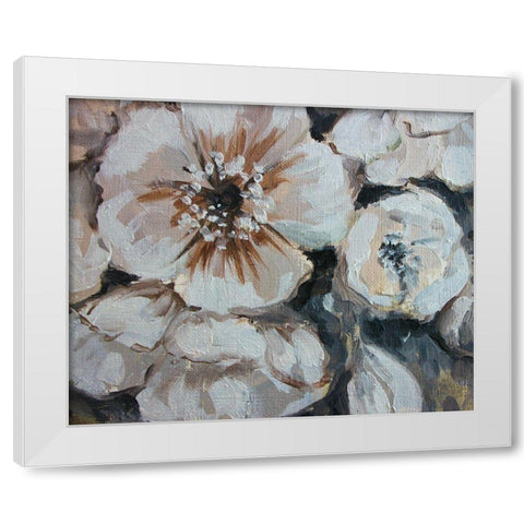 Blossom Bunch 1 White Modern Wood Framed Art Print by Boho Hue Studio