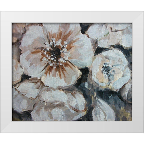 Blossom Bunch 1 White Modern Wood Framed Art Print by Boho Hue Studio