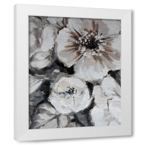 Blossom Bunch 5 White Modern Wood Framed Art Print by Boho Hue Studio