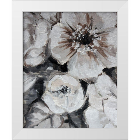 Blossom Bunch 5 White Modern Wood Framed Art Print by Boho Hue Studio