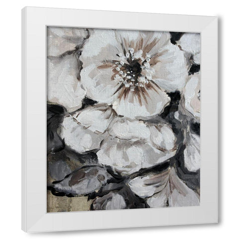 Blossom Bunch 6 White Modern Wood Framed Art Print by Boho Hue Studio