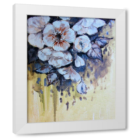 Blossom Bunch 8 White Modern Wood Framed Art Print by Boho Hue Studio
