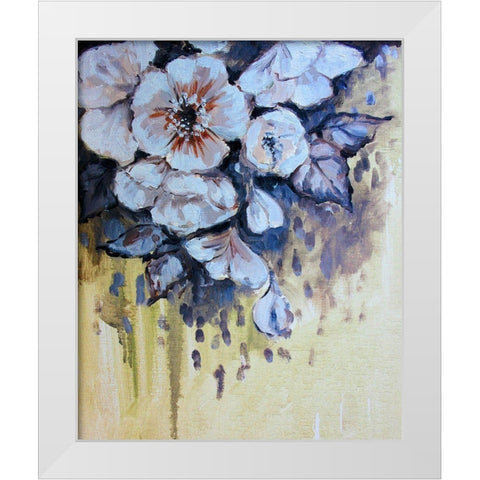 Blossom Bunch 8 White Modern Wood Framed Art Print by Boho Hue Studio