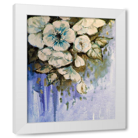 Blossom Bunch 9 White Modern Wood Framed Art Print by Boho Hue Studio