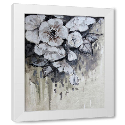 Blossom Bunch 7 White Modern Wood Framed Art Print by Boho Hue Studio