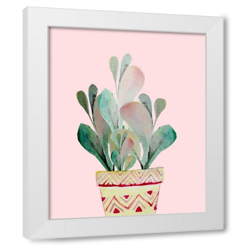 Succulant A2 White Modern Wood Framed Art Print by Boho Hue Studio