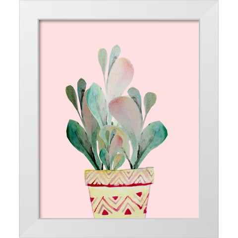 Succulant A2 White Modern Wood Framed Art Print by Boho Hue Studio