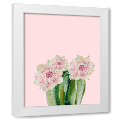 Succulant D2 White Modern Wood Framed Art Print by Boho Hue Studio