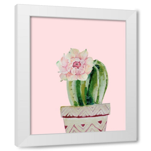 Succulant D3 White Modern Wood Framed Art Print by Boho Hue Studio