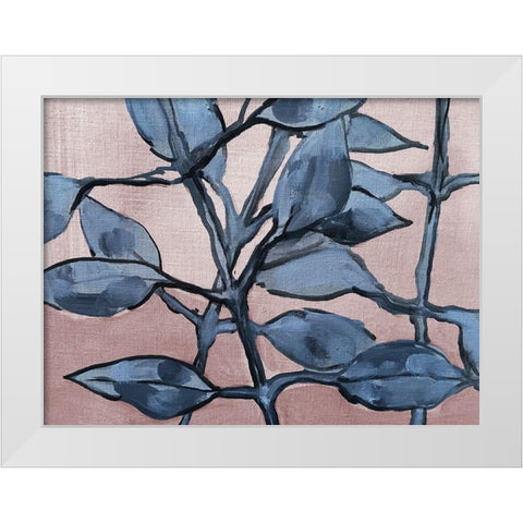 Spring Branches White Modern Wood Framed Art Print by Boho Hue Studio
