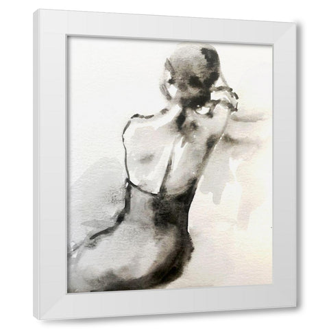 Waiting Close-Up White Modern Wood Framed Art Print by Boho Hue Studio